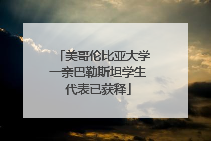 美哥伦比亚大学一亲巴勒斯坦学生代表已获释